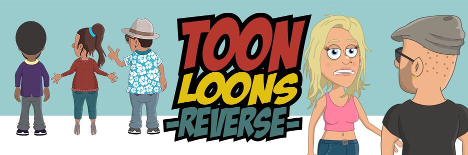 Toon Loons Reverse Puppets. Behind angles of puppets for Adobe Character Animator