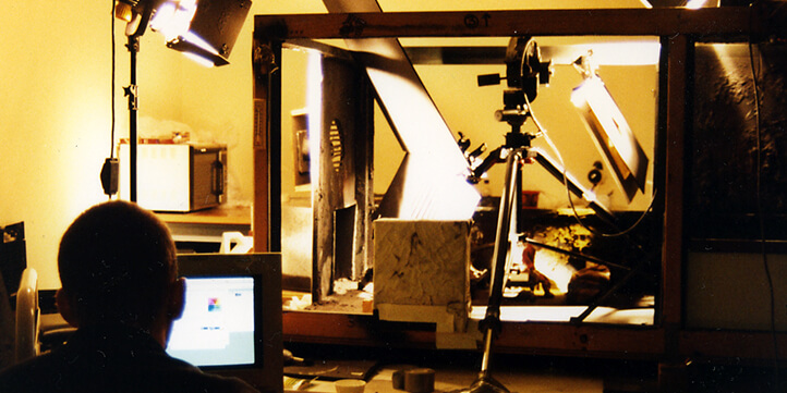 Behind the scenes. Animating a Stop-Motion scene on 1998 student film SIVE
