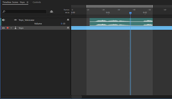 Setting Audio pass in Adobe Character Animator