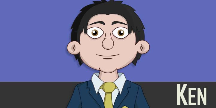 Ken - An adult male asian businessman puppet