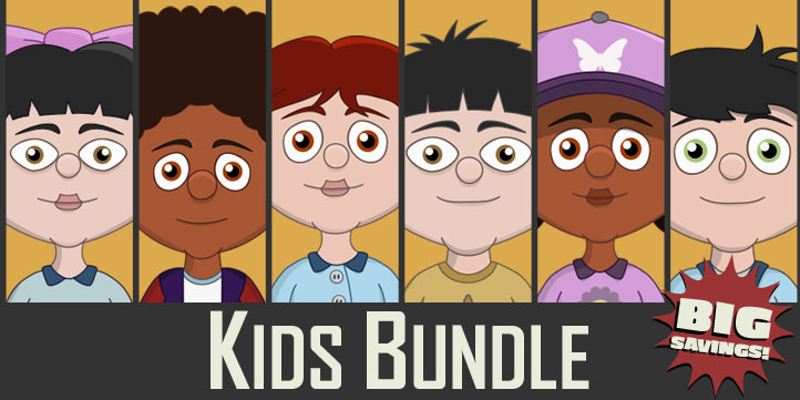Adobe Character Animator Kids Puppet Bundle