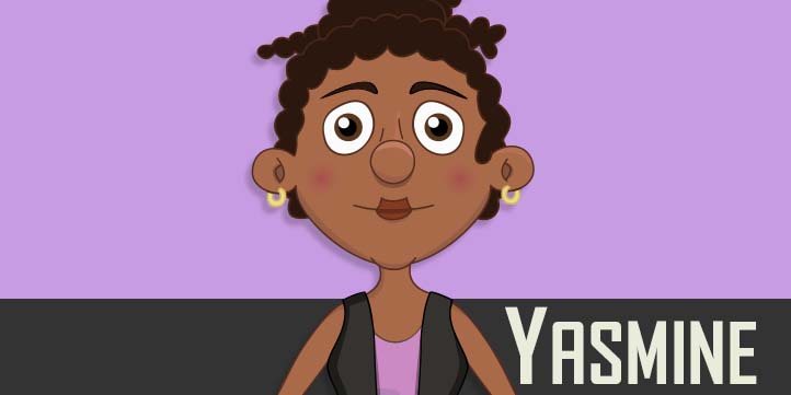 Yasmine - a teen female black puppet
