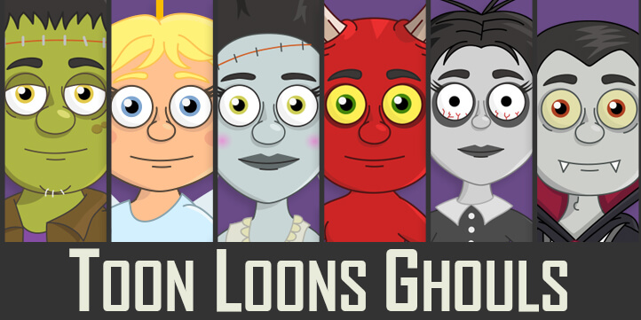 Ghouls Halloween puppet bundle for Adobe Character Animator Frankenstein, zombie, bride, demon, devil, Wednesday, goth, Dracula, Vlad, Vampire