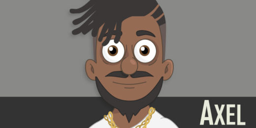 Axel - A black male rapper hip hop artist singer musician puppet for Adobe Character Animator.