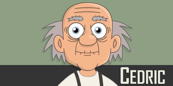 Cedric - Elderly, white male Puppet for Adobe Character Animator
