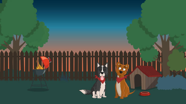 Toon Loons Backyard Dogs Puppets Background for Adobe Character Animator