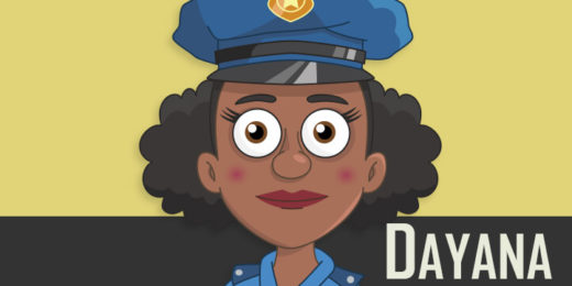 Dayana - black, Police-woman, female Puppet for Adobe Character Animator