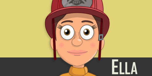 Ella - white, Firefighter, female Puppet for Adobe Character Animator