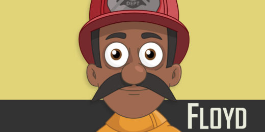 Floyd - black, Firefighter, male Puppet for Adobe Character Animator
