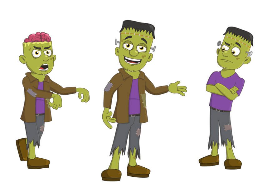 Adam - A Frankenstein Monster Zombie Puppet for Adobe Character Animator