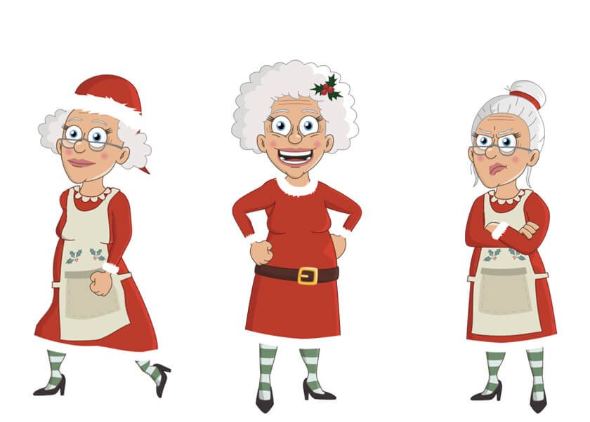 Jessica - Mrs. Claus Christmas Puppet for Adobe Character Animator