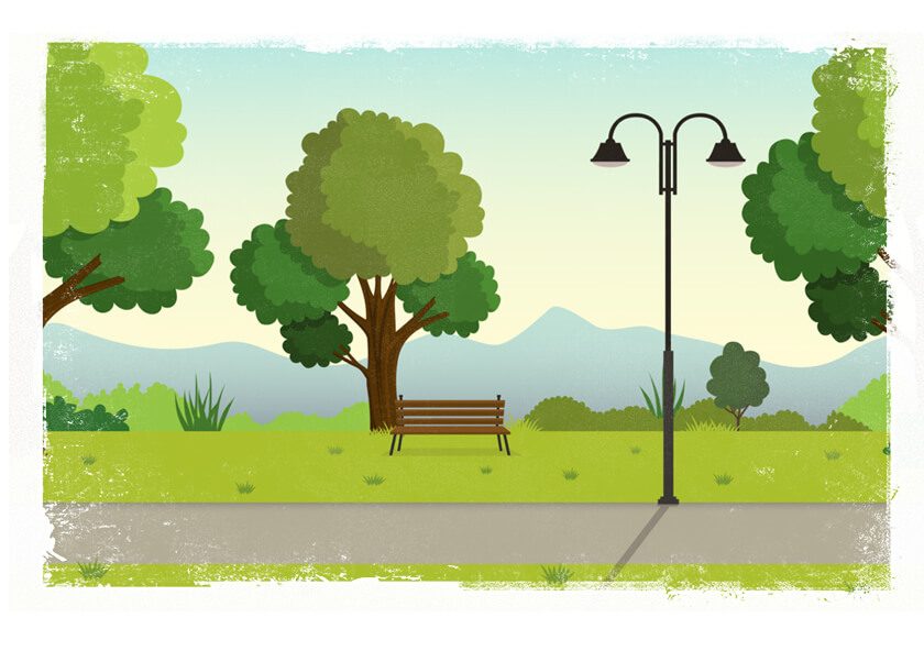 Toon Loons Park Path Day Background for Adobe Character Animator